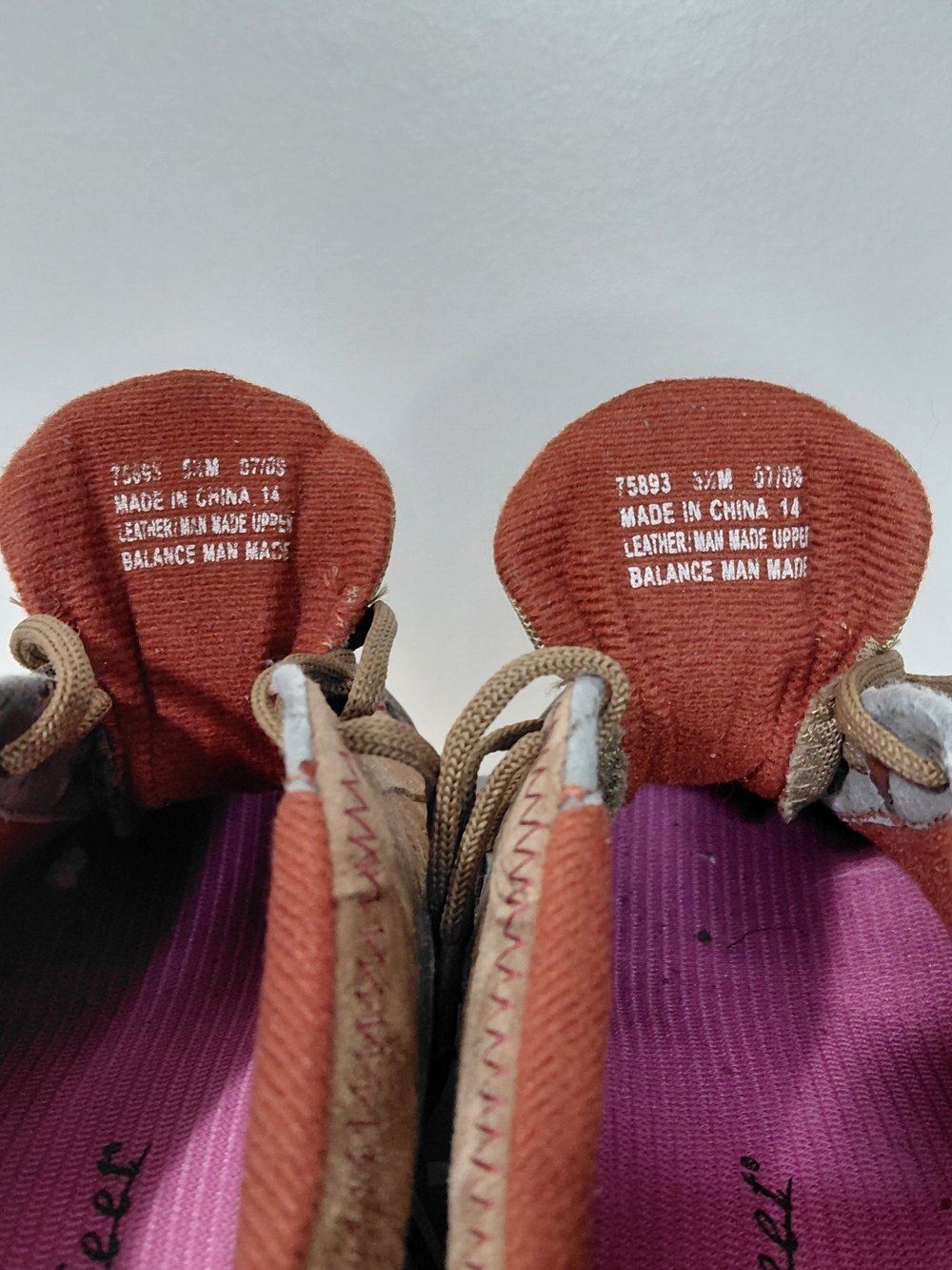 Women’s 5 1/2 Suede Leather Athletic Lace-Up Sneakers - Brown with Red Accent - Picture 12 of 13